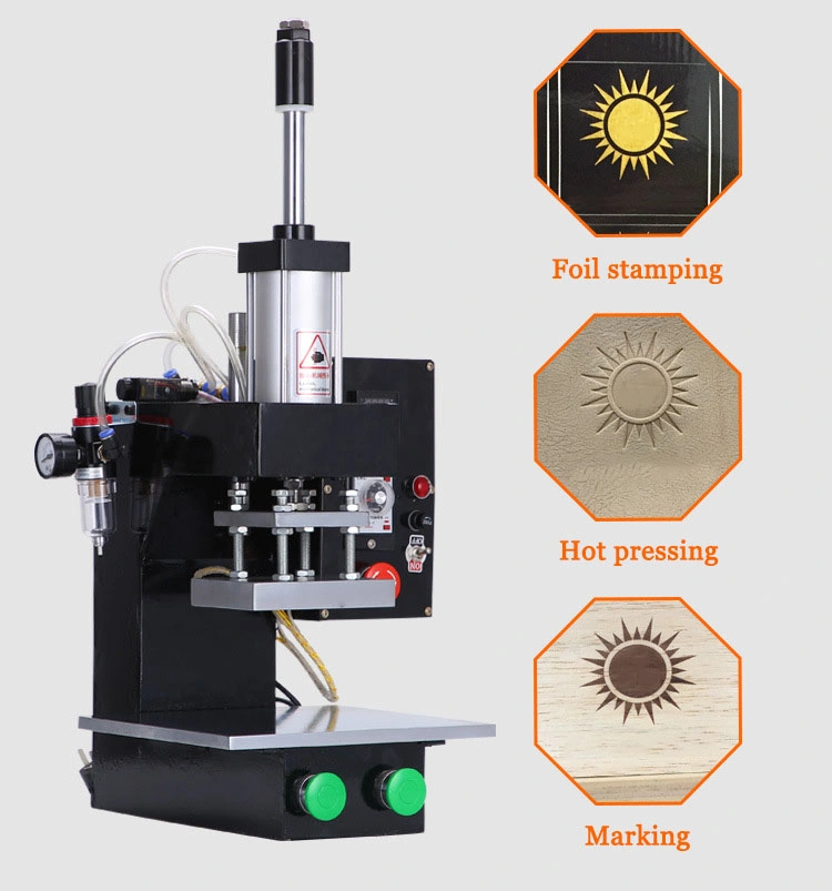 Pneumatic Foil Stamper Hot Press Logo Marking and Embossing Hot Stamping Machine